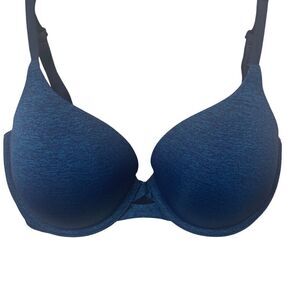 Victoria's Secret Padded Perfect Coverage Blue Bra 34DD